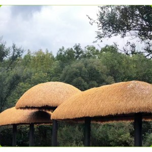 Artificial thatch Villa roof    Price: $2.3- $2.5.  Sales: 3000000 square meter ，  First order sample free of charge   AT-001