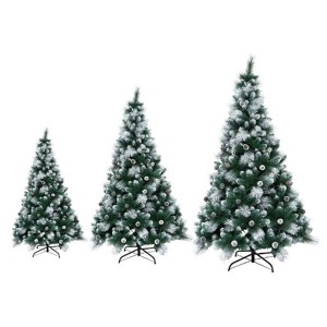 Ayrılabilir Stand ile 6ft WhiteChristmas Ağacı Yapay Noel Kar Çam Ağacı