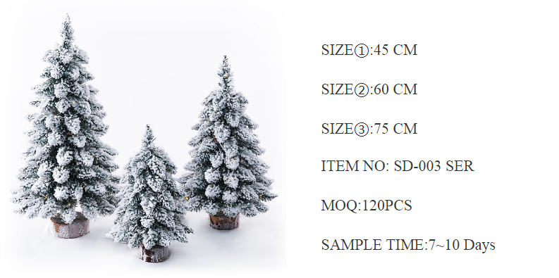 Table Top Mini Christmas Tree with Snow Decoration--