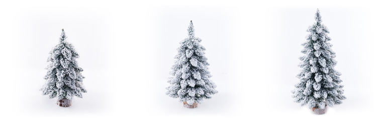 Mini árbol de Navidad de mesa con decoración de nieve